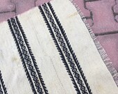 Minimalist Runner,62x225cm,2 quot x7 39 5 feet,Stairs Rug,Cream and Black Color Sweet Runner,Rug,Turkish Rug,Pastel Rug,Runner,Vintage Rug,kilim rug
