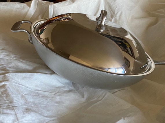 Vtg All-clad METALCRAFTERS Master Chef 412 12 DOMED Lid WOK Stainless &  Aluminum 