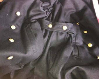US Navy ww2 #DS 4 1-3669-64-c 100% Wool Original Long Heavy Coat
