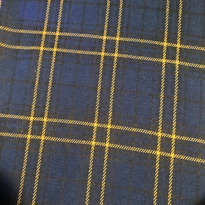 1970&#39;s Upholstery & sawing polyester plaid 3 plus yards fabric