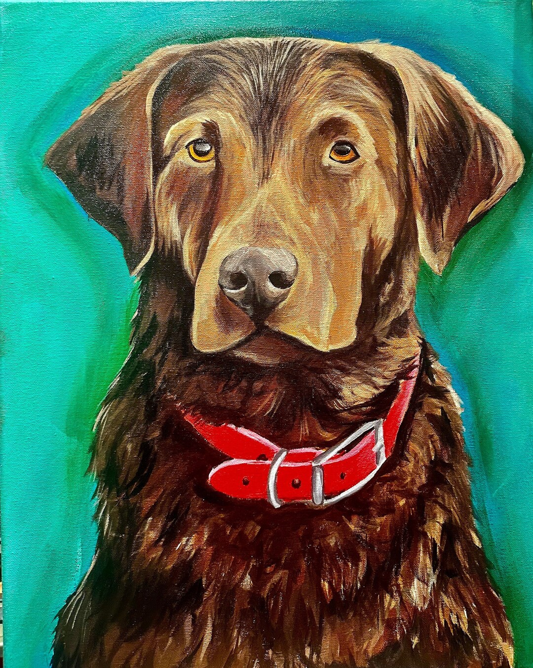Custom Pet Portrait Dog Painting With FREE Video - Etsy