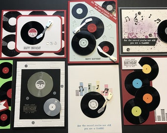 Vinyl Records Greeting Cards