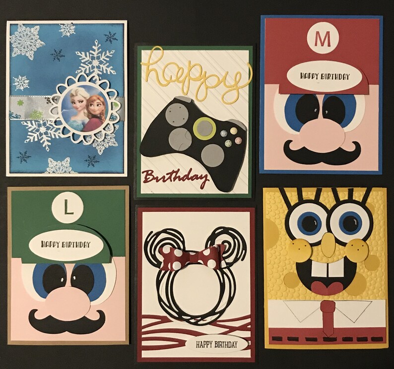 Character Greeting Cards Etsy