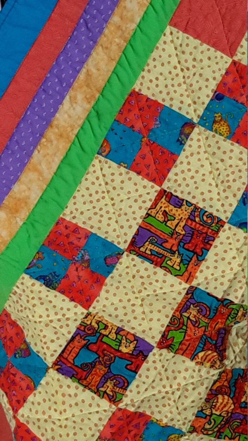 Bright Patchwork Baby Quilt
