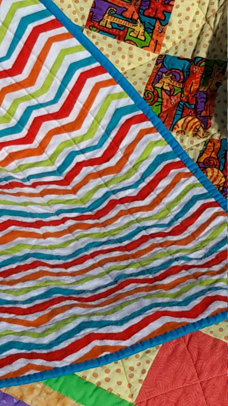 Bright Patchwork Baby Quilt