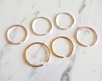 Wire Open Midi Ring Set : Size Adjustable , 2 ~ 4 rings