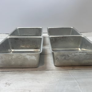 Vintage Wilton Square Backformen Set mit 4 Kuchenformen