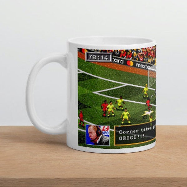 Liverpool Corner Taken Quickly 1995 Videogame Inspired 11oz Mug