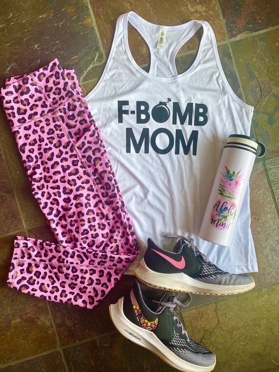 Fuck Workout Tank F-Bomb Mom F-Bomb Tank Super Mom Racerback Tank Top Tee Zumba Yoga Running Weightlifting Tee Funny all sizes + free gift