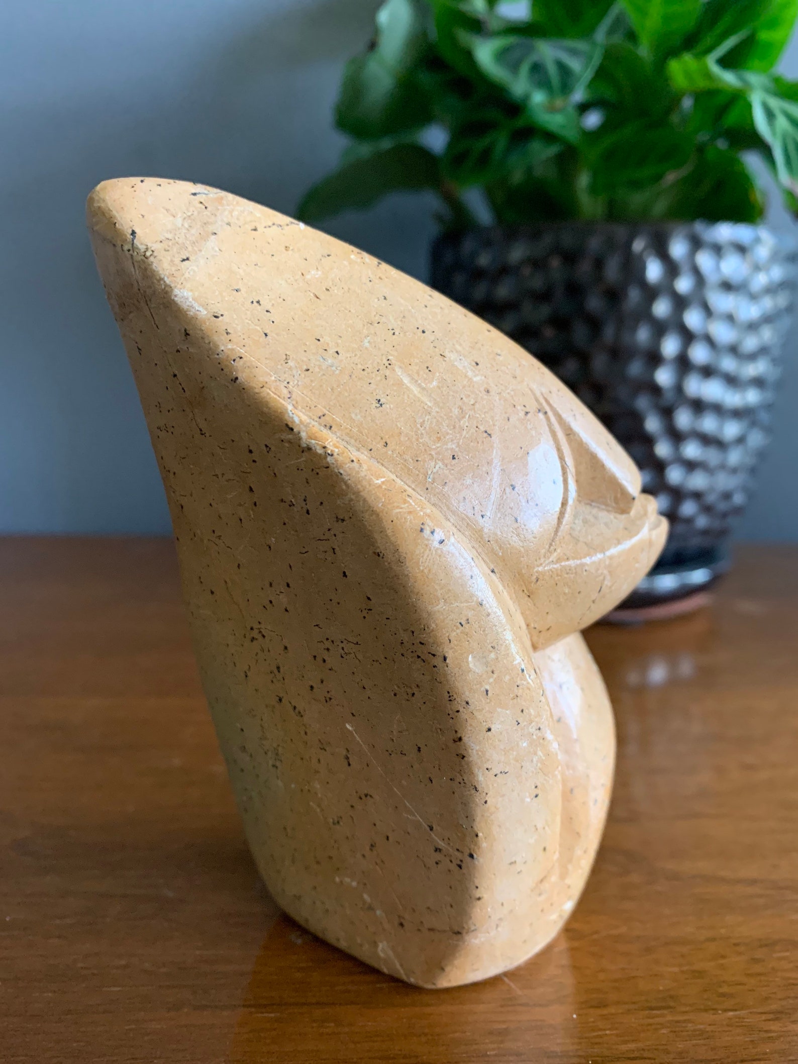 Vintage Hand Carved Soap Stone Sculpture Female Figure Etsy UK