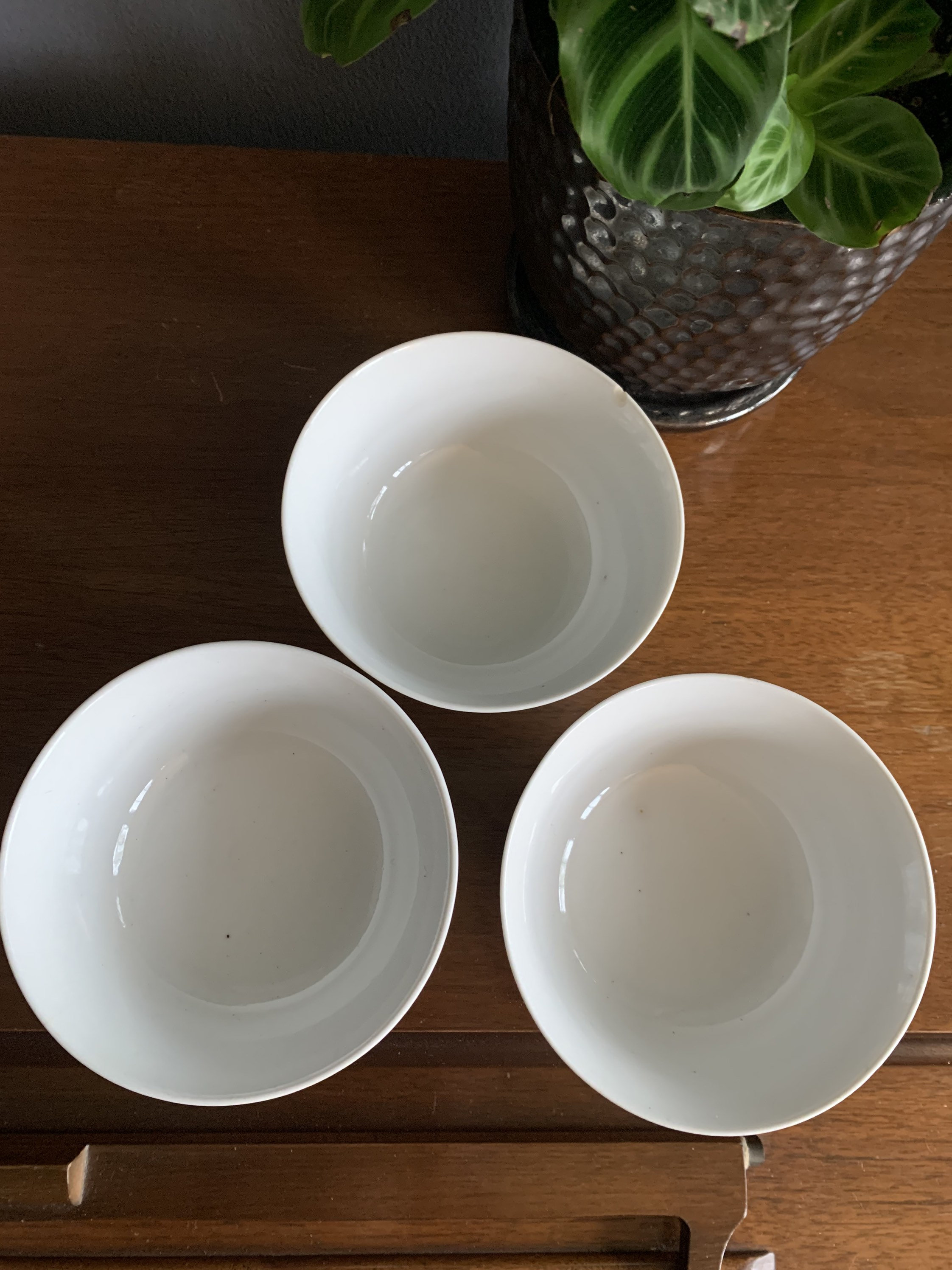 Set of 3 Small Vintage Chinese Bowls With Delicate Blue Etsy