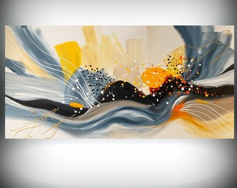 Gemälde Bild Abstract "Genesis" 120x60x4,5 Kunst Original Handpainted UNIKAT