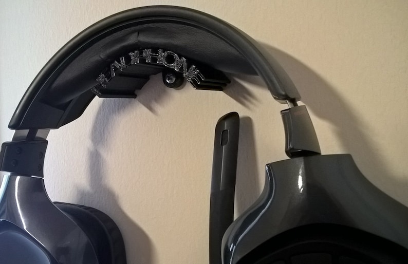 Black Gaming - DJ Headphones Headset Wall Mount Holder Stand