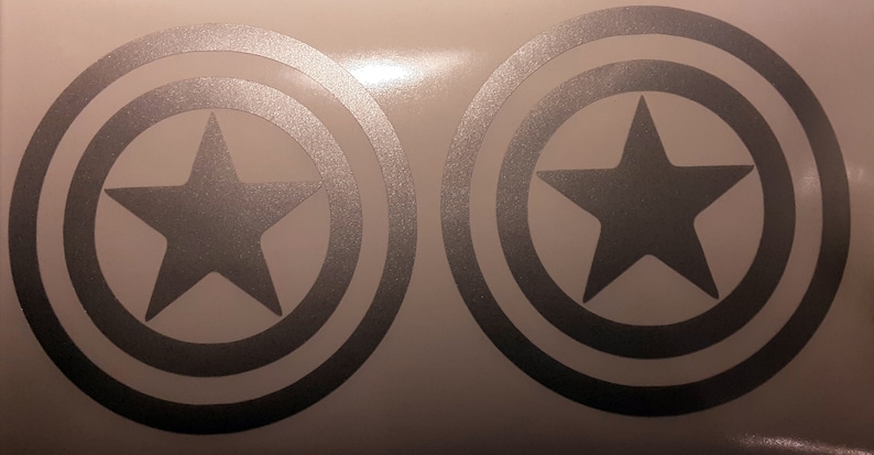 Etched PN Head Light Tail Light Sticker JDM Pair Captian America
