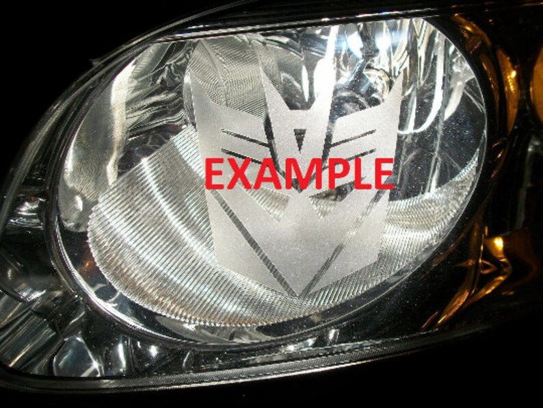 Etched PN Head Light Tail Light Sticker JDM Pair Captian America