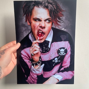YUNGBLUD portrait drawing print