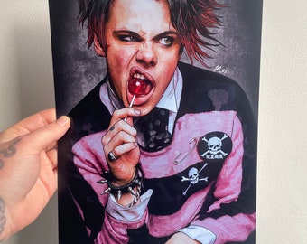YUNGBLUD portrait drawing print