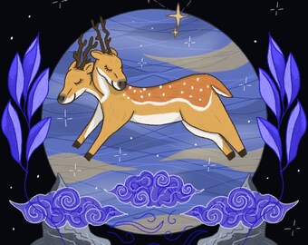 Impresión ilustrativa del signo del zodiaco Géminis