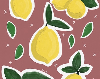 Lemons Art Print