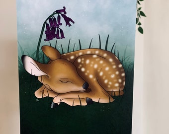 Sleeping Fawn Print / Sleeping Deer