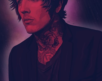Oil Sykes / BMTH / Bring me the horizon portrait drawing print
