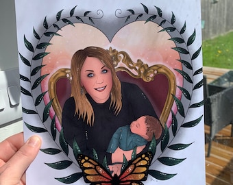 Custom Portrait / Personalised Drawing / Couple Drawing / Family Portrait / Memorial Drawing