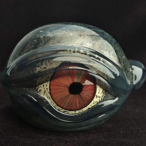 Detailed Glass Eye Pipe | Color Changing Bowl | Unique Glass Art | Fast Shipping