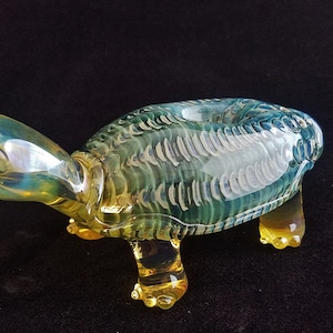Farbwechsel Glas Schildkröte Pfeife | Modellierte Glaskunst Schüssel | Einzigartige Geschenkidee | Kostenlose Priority Mail (in der Regel innerhalb von 24 Stunden.)