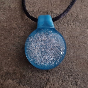 Memorial Pendant  | Cremation Jewelry | Pet Memorial Necklace | Sky Blue Version |