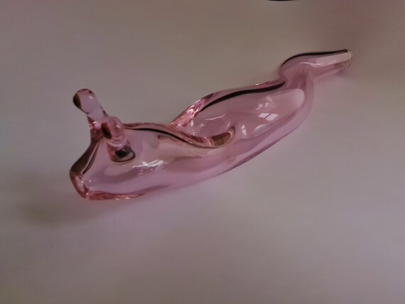 Glass Slug Pipe (Pink Version) | Unique Glass Art | Immediate Shipping