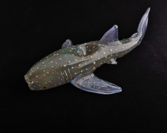 Glass Whale Shark Pipe | Color Changing | Unique Glass Art | Quick Shipping