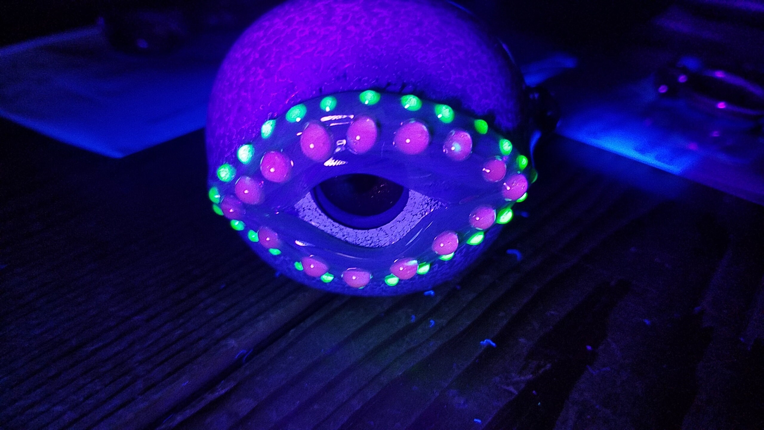 Glass Eye Pipe Color Changing UV Glow Free Priority Shipping