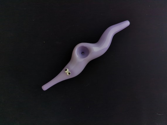 Glass Magic Worm Pipe (Purple Version) | Unique Glass Art | Fast & Free Shipping