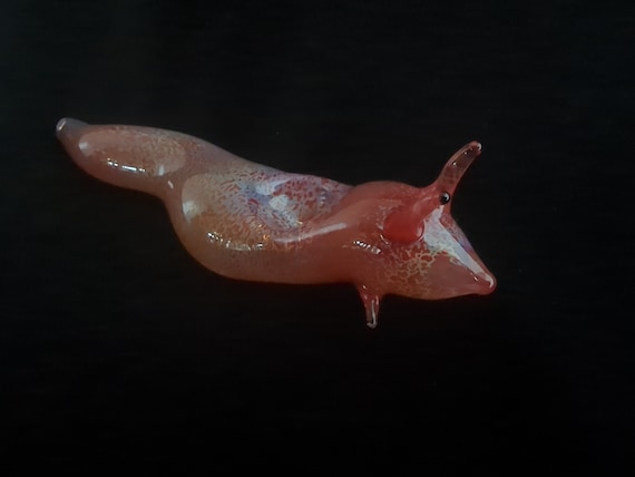 Glass Slug Pipe | New Red Version | Color Changing |Unique Glass Art | Immediate Shipping