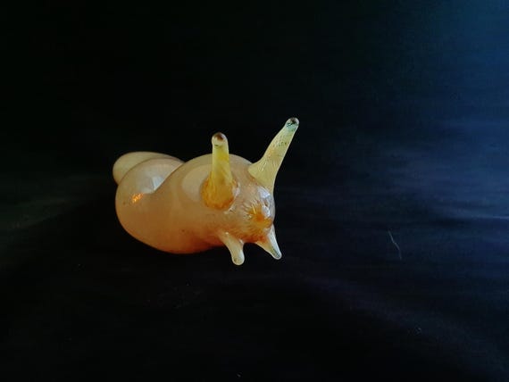 Glass Slug Pipe | New Tan Version | Color Changing |Unique Glass Art | Immediate Shipping