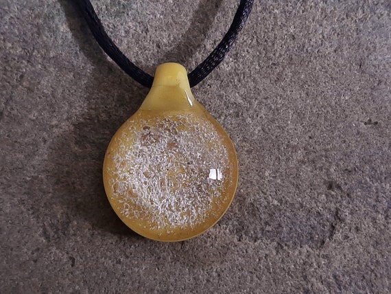 Memorial Pendant  | Cremation Jewelry | Pet Memorial Necklace | Yellow (Butter) Version |