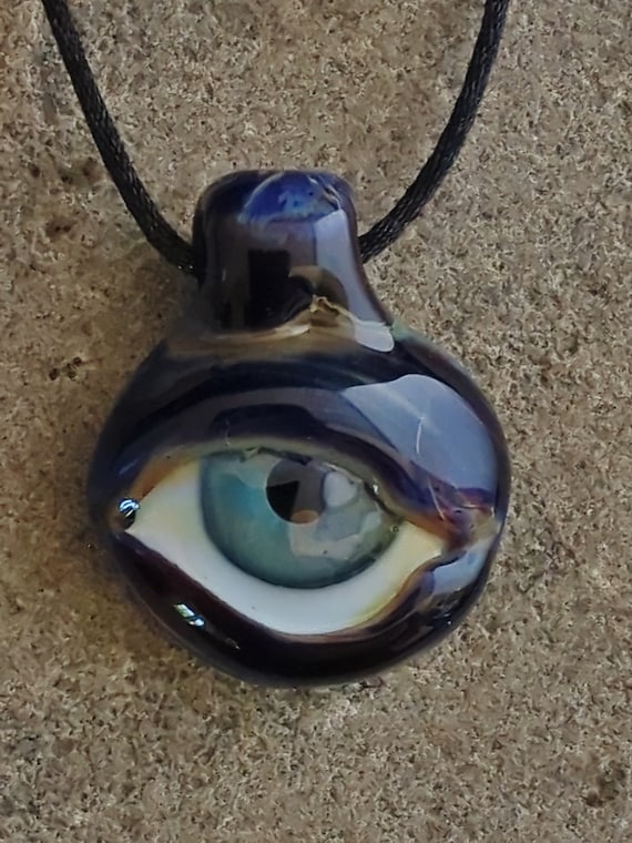 Detailed Glass Eye Pendant | Unique Glass Art | Quick Shipping