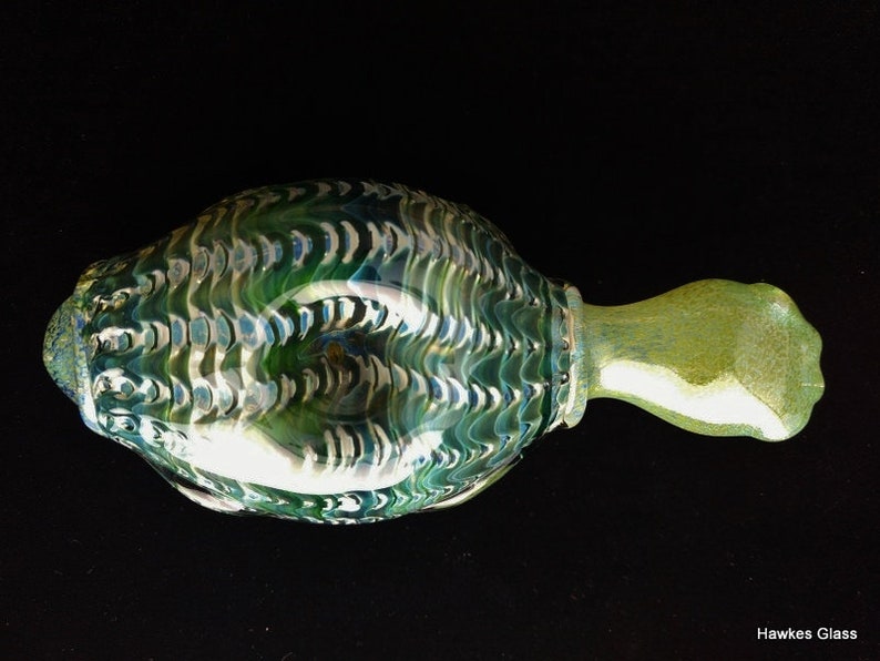 Colorful Turtle Pipe Sculpted Glass Bowl Color Changing Unique Gift Idea Immediate Priority Shipping image 4