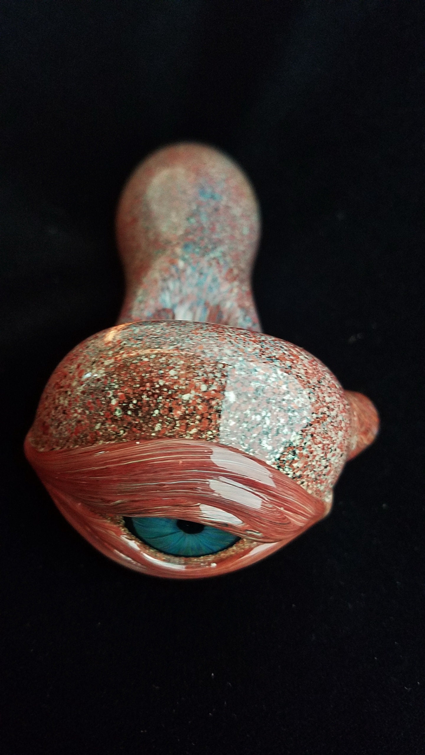 Glass Eye Pipe Unique Hand Blown Tobacco Pipe Color Changing