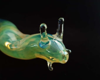 Glass Slug Pipe | New Version | Color Changing |Unique Glass Art | Immediate Shipping