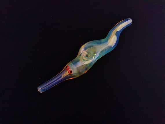 Glass Magic Worm Pipe (Red-Eye Version)| Color Changing | Unique Glass Art | Fast & Free Shipping