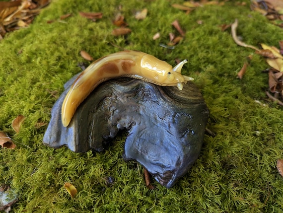 Detailed Glass Banana Slug Sculpture