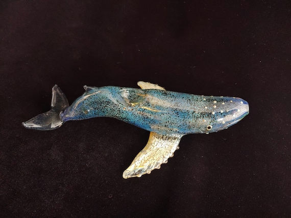 Glass Humpback Whale Pipe | Color Changing | Unique Glass Art | Quick Shipping