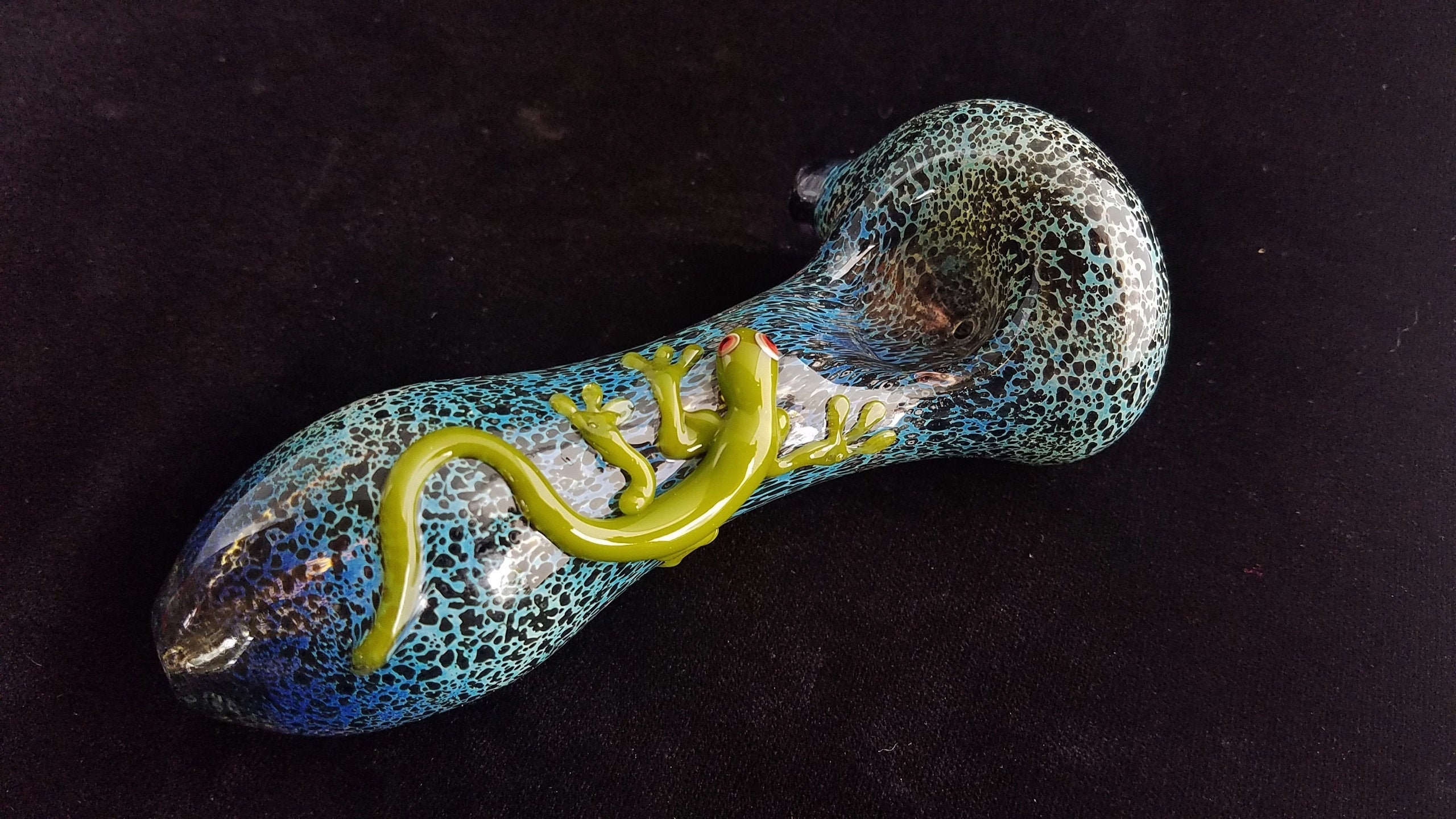 Glass Lizard Pipe Unique Glass Art Fast & Free Shipping