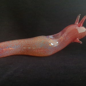 Glass Slug Pipe | New Red Version | Color Changing |Unique Glass Art | Immediate Shipping