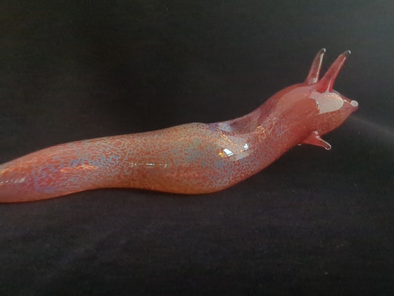 Glass Slug Pipe | New Red Version | Color Changing |Unique Glass Art | Immediate Shipping