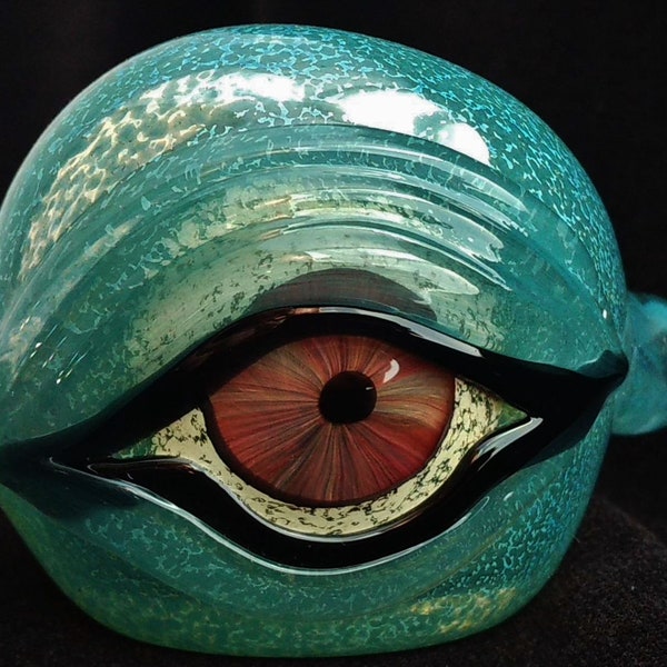 Detailed Glass Eye Pipe | Color Changing Bowl | Unique Glass Art | Immediate Shipping