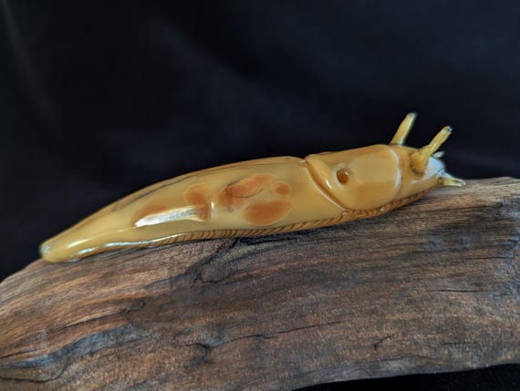 Detailed Glass Banana Slug Sculpture