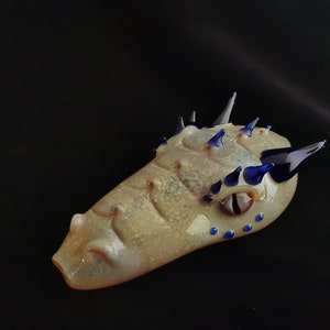 Glass Dragon Head Pipe | Color Changing | Unique Functional Glass Art | Immediate Shipping