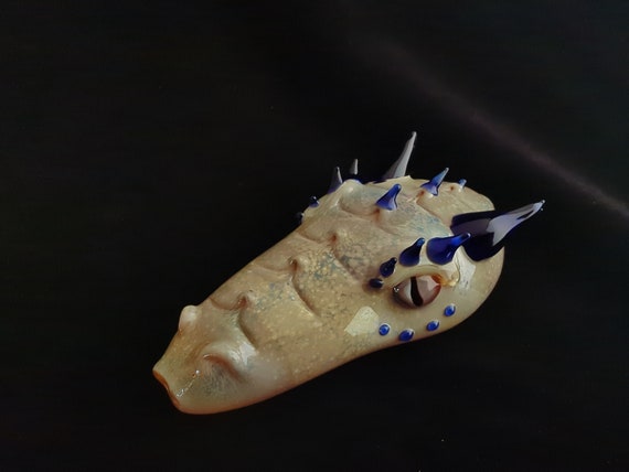 Glass Dragon Head Pipe | Color Changing | Unique Functional Glass Art | Immediate Shipping